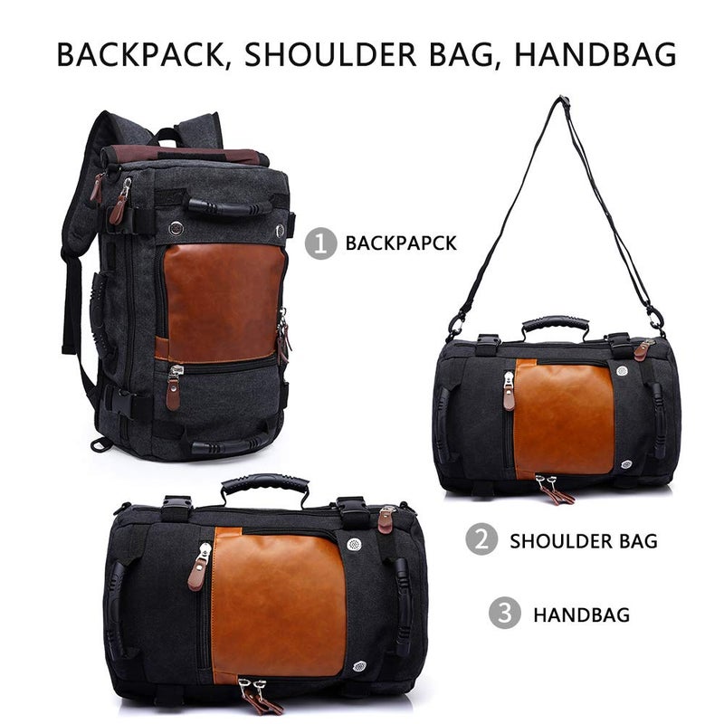 KAKA backpack for men,travel bag carry on weekender mochilas bag,mens backpack for travel,laptop backpack fit 15.6'' notebook with shoulder straps,black - Image 3